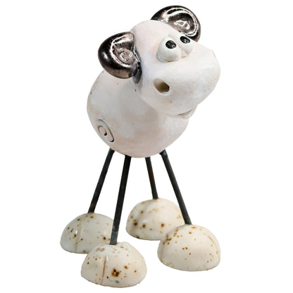 Handmade Ceramic Wire Leg Ram