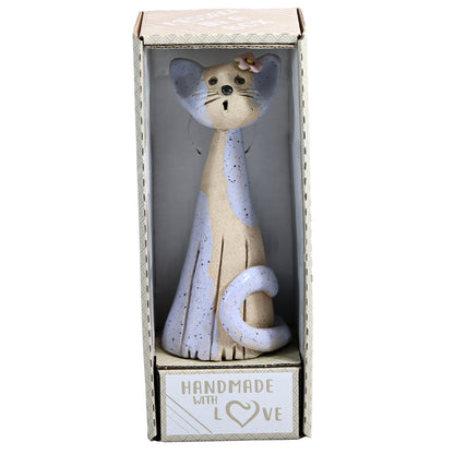 Mr & Mrs Cat with Bow Tie and Flower